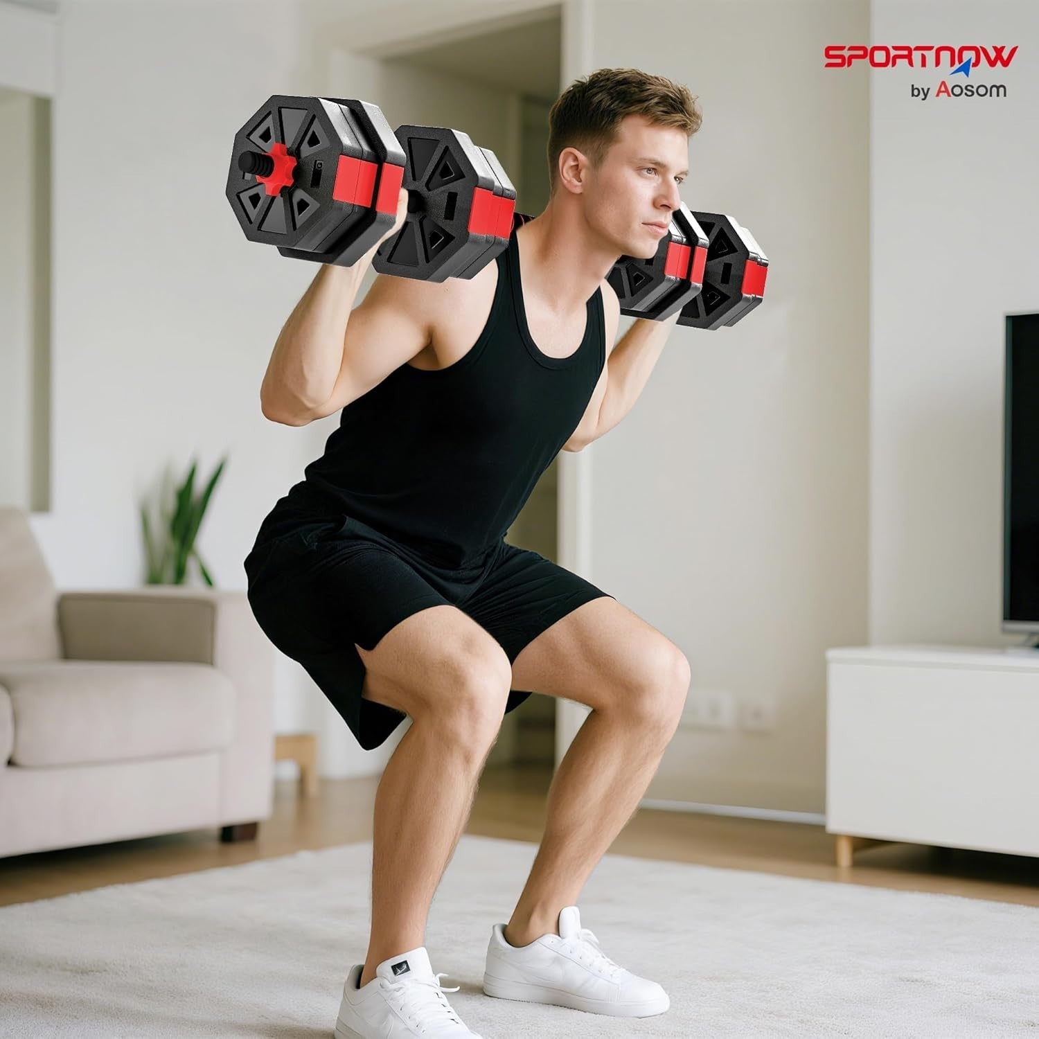 Multi-Function 6-in-1 Home Gym Weight Set 20KG Adjustable Free Weights