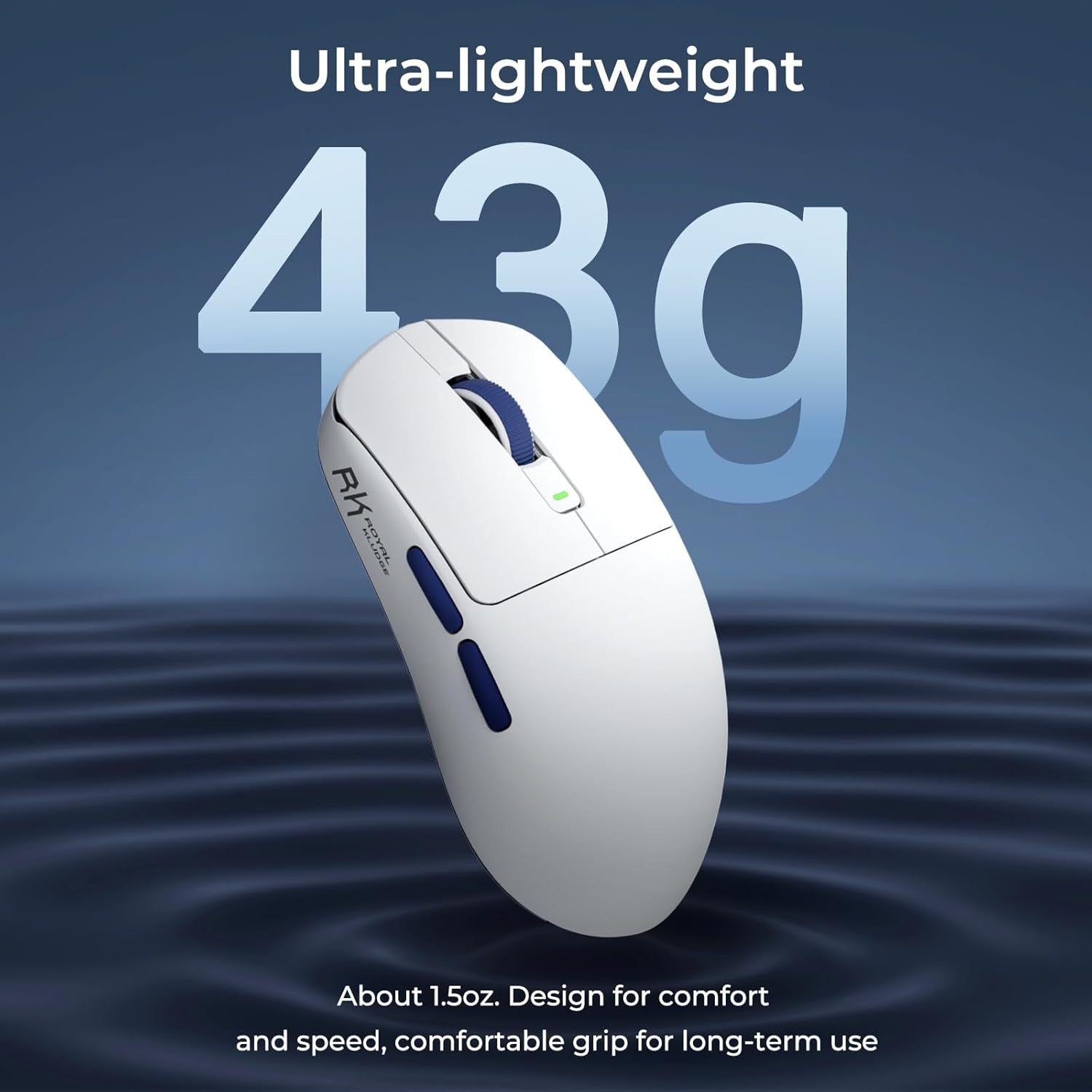 Ultra Lightweight Wireless Gaming Mouse 24000 DPI 43g Tri-Mode