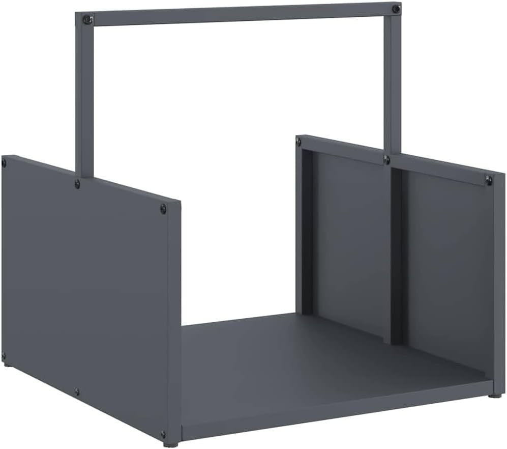Sturdy Metal Firewood Log Rack 40x40x40 cm Outdoor Indoor Storage Shelf