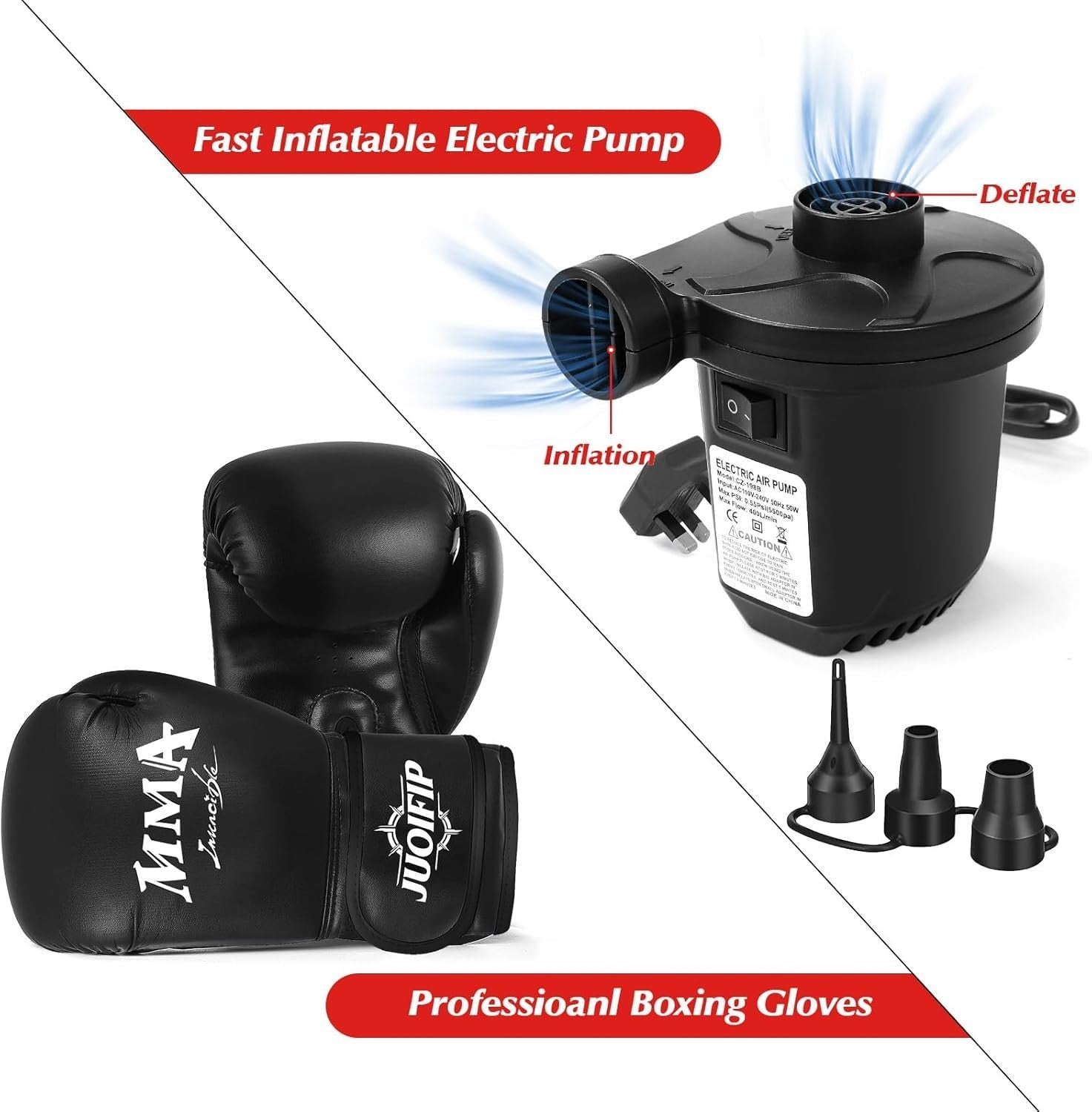 180cm Free Standing Punching Bag Set Inflatable MMA Kickboxing