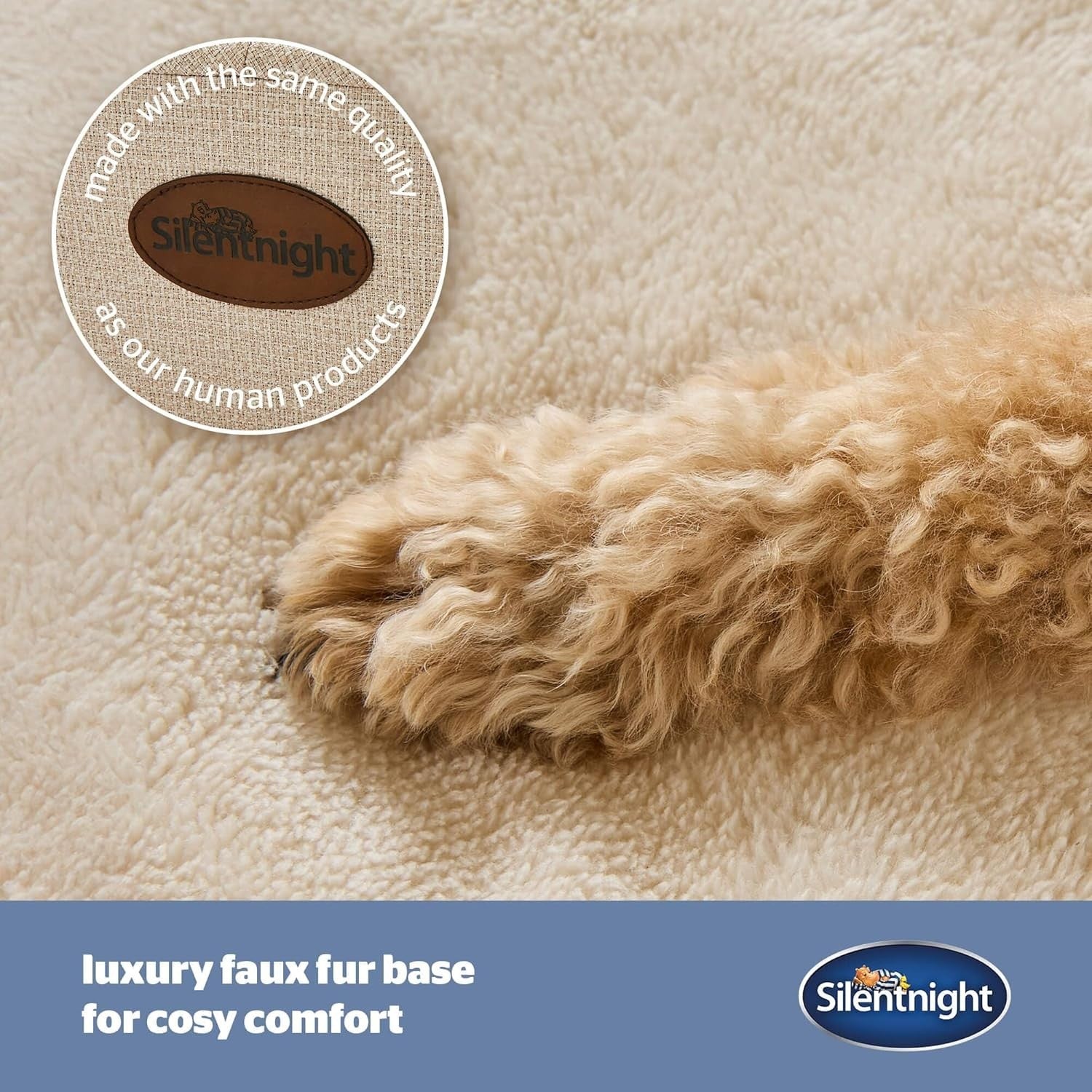 Small Orthopedic Donut Dog Bed Calming Faux Fur Washable