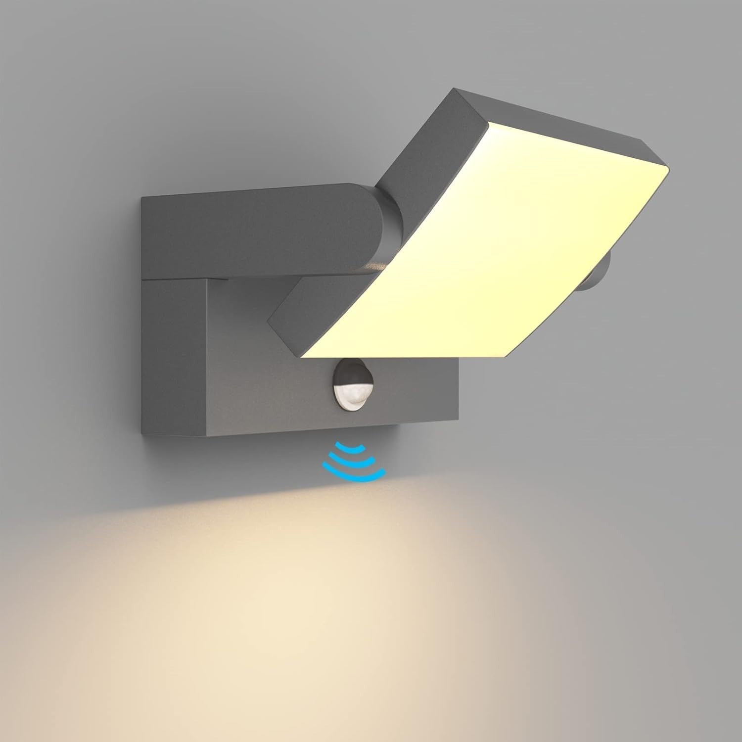 Outdoor Motion Sensor Wall Light Waterproof LED Adjustable Swivel IP65