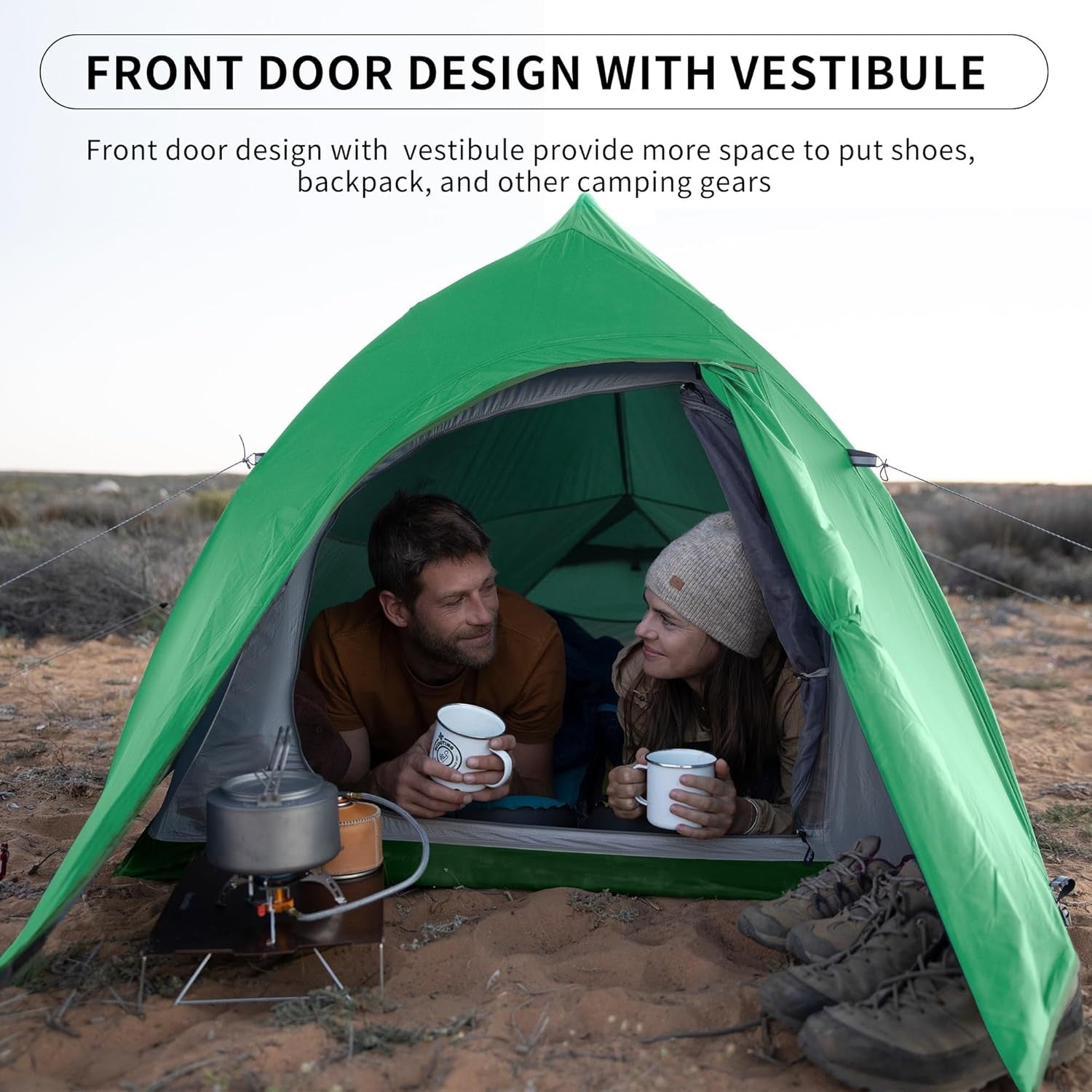 2 Person Lightweight Backpacking Tent 3-4 Season Waterproof
