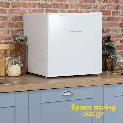 43L Tabletop Mini Fridge Compact White Small Refrigerator with Ice Box