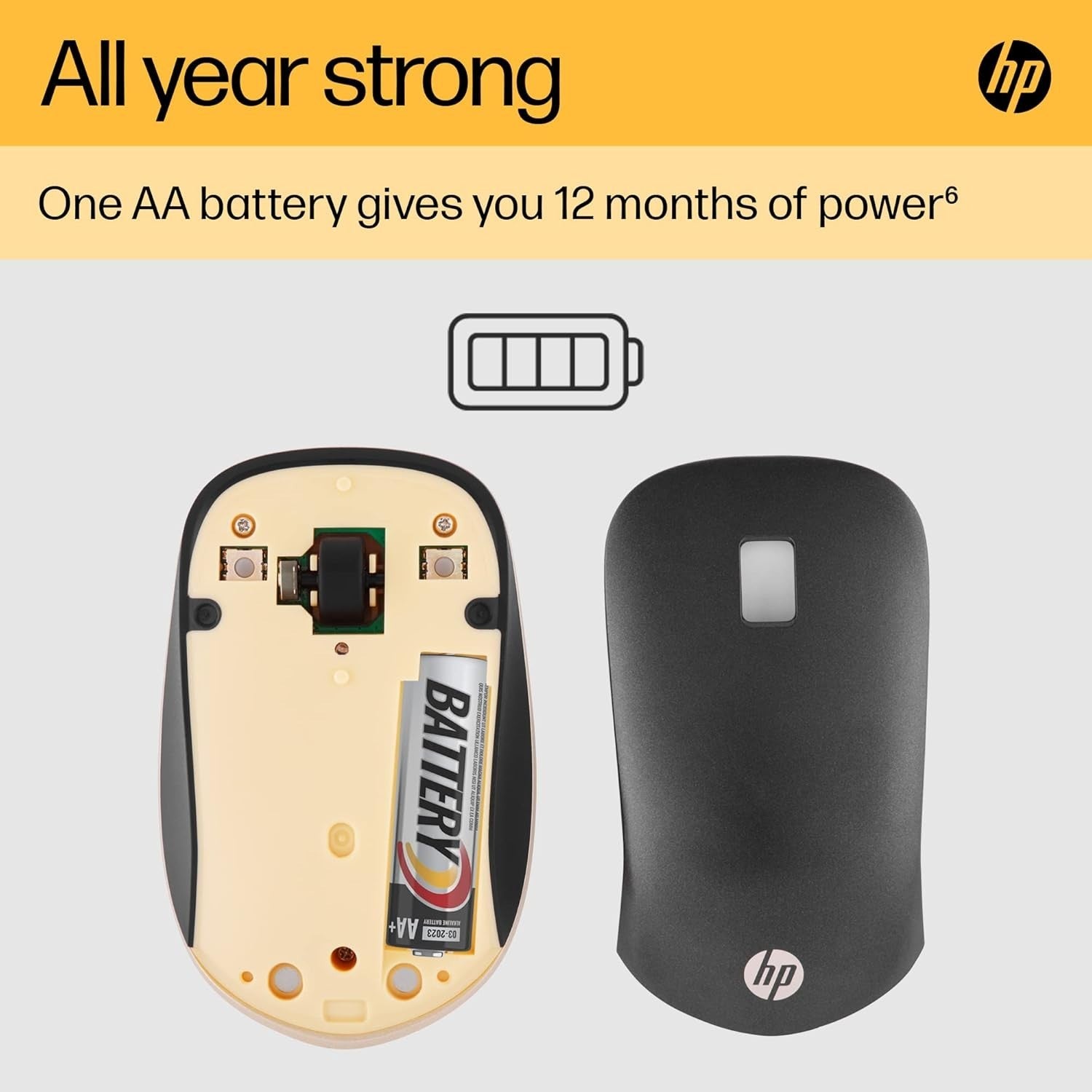 Slim Bluetooth Mouse Multi-Surface 12 Month Battery Silver