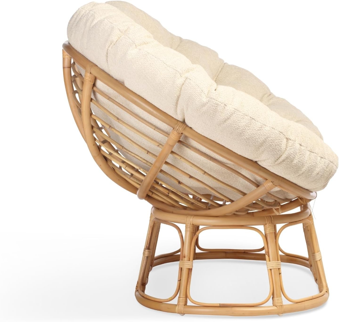 Luxury Double Papasan Rattan Loveseat Indoor Adjustable Lounge Chair Cushion