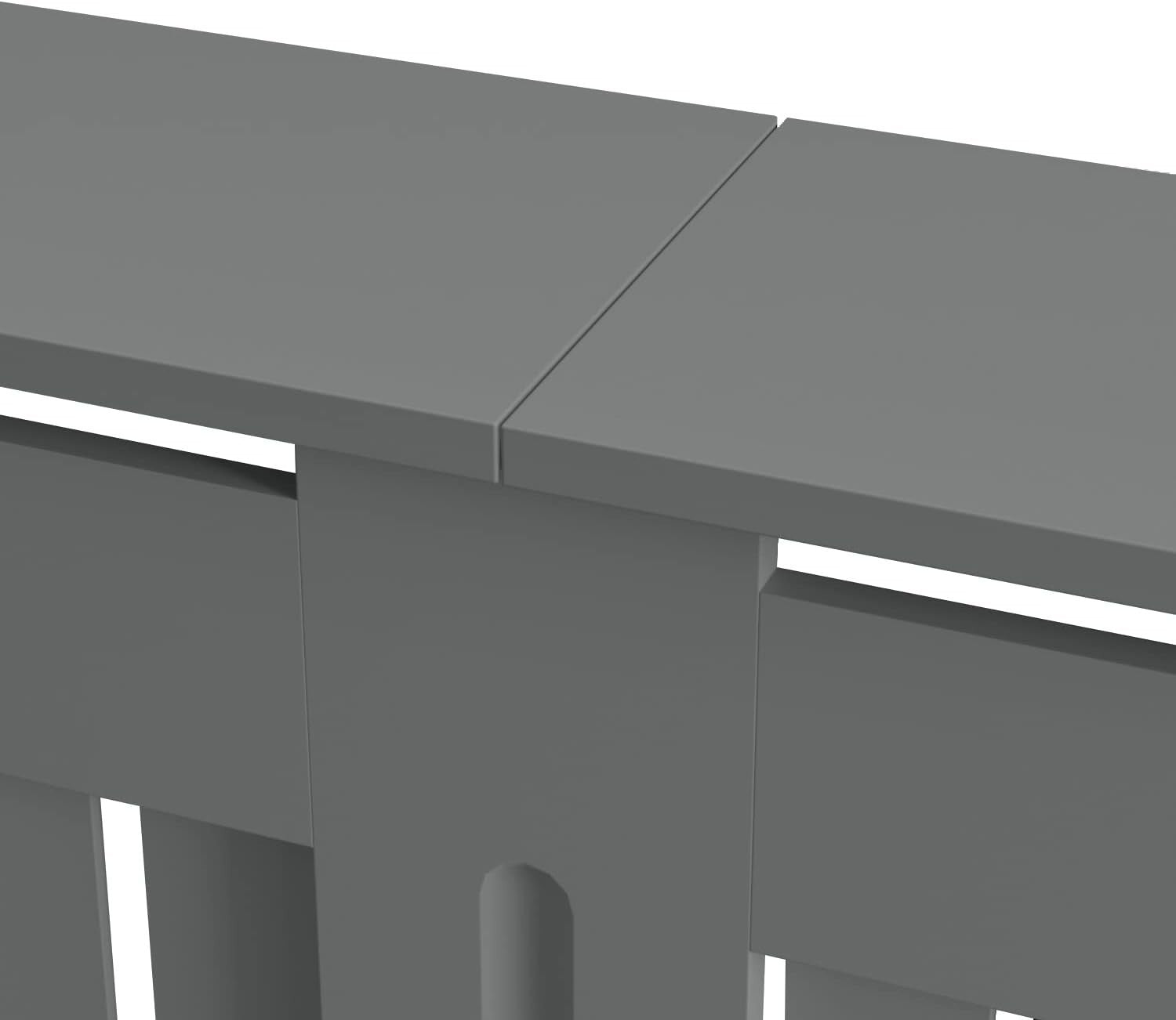 Large Grey Radiator Cover Cabinet | Vertical Slat MDF Heater Cover with Shelf