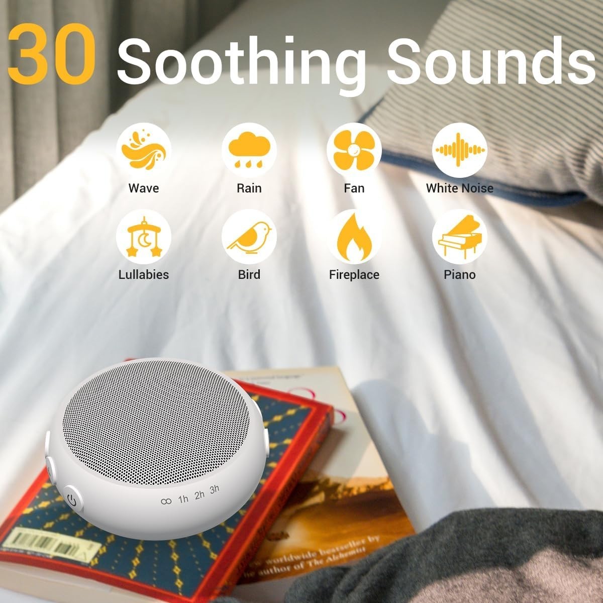 White Noise Sound Machine 32 Calming Sounds Portable Sleep Timer Baby