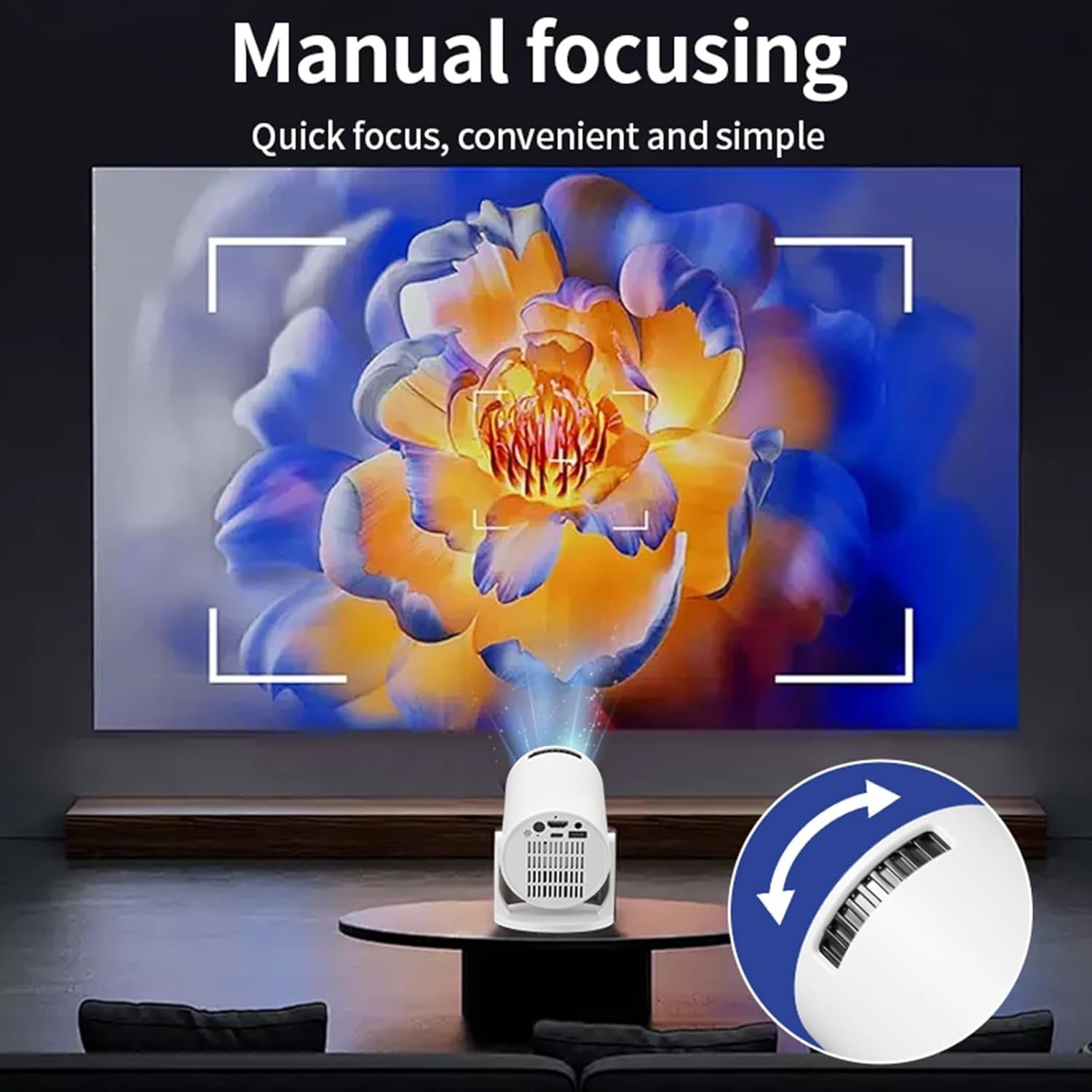 1080P Mini Projector WiFi Bluetooth Portable Outdoor Home Cinema 150”