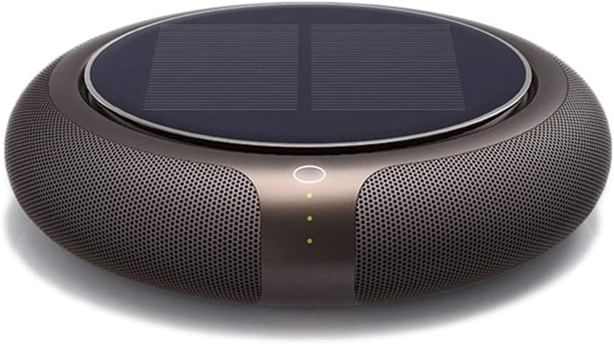Gold Portable HEPA Air Purifier Solar USB Car Bedroom Allergy Quiet