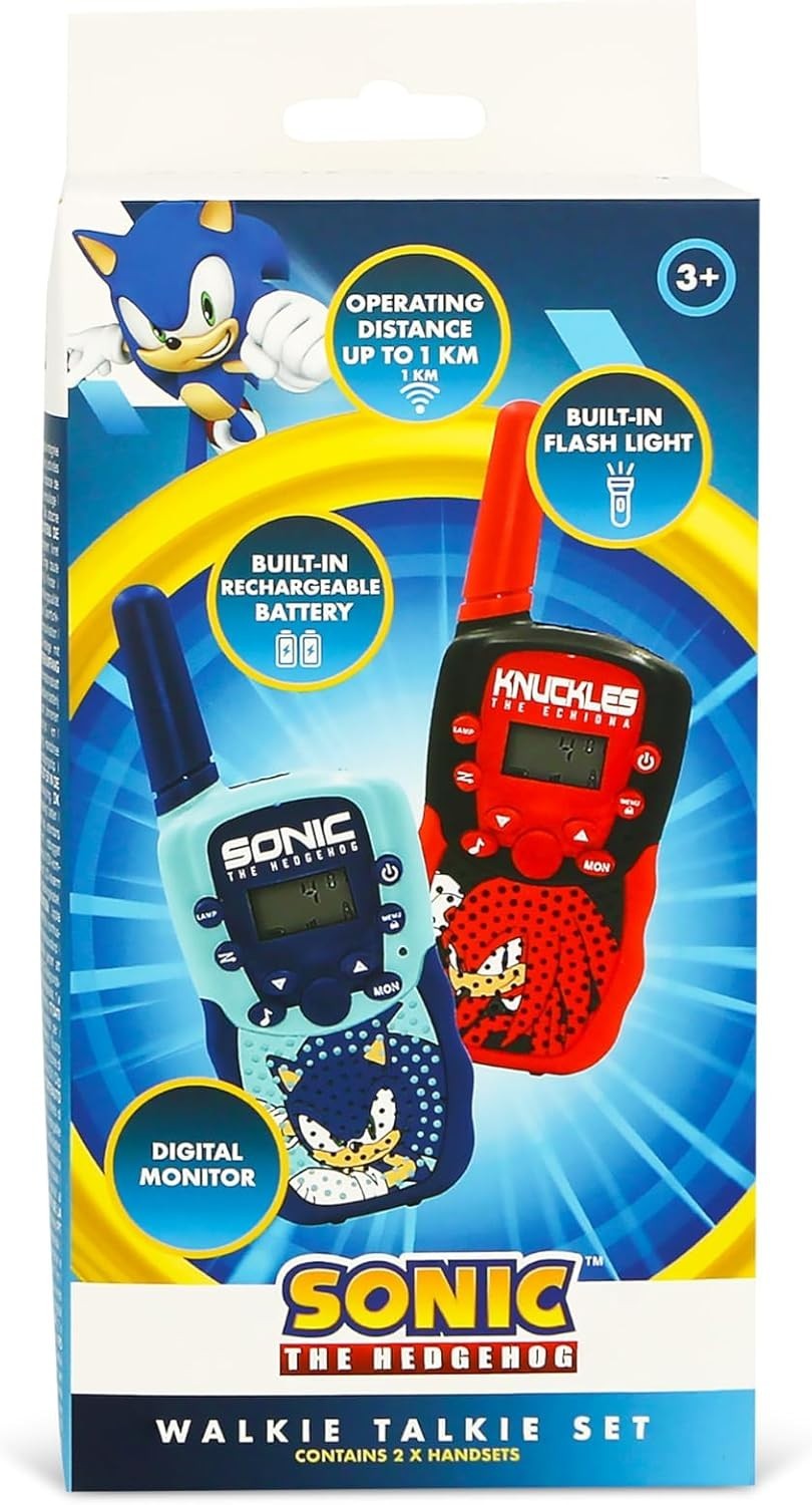 Sonic Walkie Talkies Rechargeable 2 Pack VOX Flashlight Kids Radio