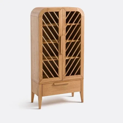 Anda 160cm Solid Oak High Dresser – Tall Storage Cabinet with Drawer