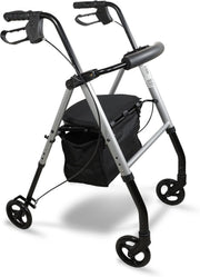 Lightweight Folding Rollator Walker with Seat Shopping Bag Hand Brakes
