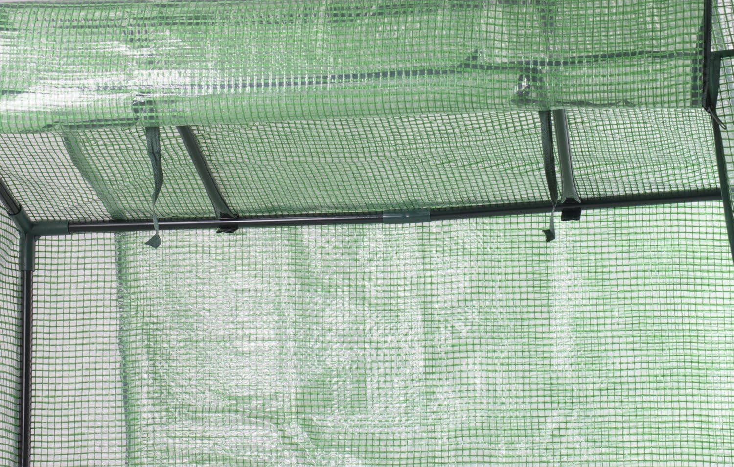 Reinforced Tomato Greenhouse with Zip Door Weatherproof PE 100x50x150cm