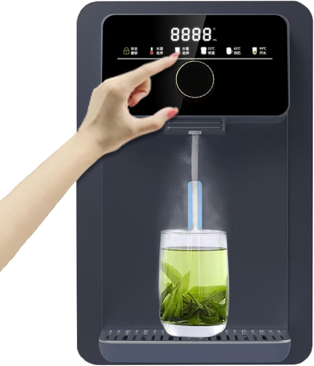 Wall Mounted Instant Hot Water Dispenser Touch Screen Child Lock Dual Temp