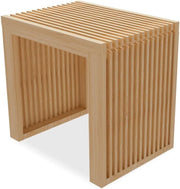 Nature Bamboo Bench Modern Indoor Storage Seat for Entryway Bedroom Kitchen