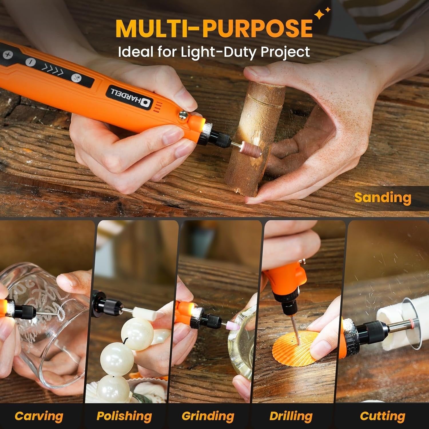 Mini Cordless Rotary Tool Kit 5 Speed USB Engraving Pen DIY Craft Set