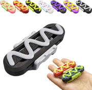 Black Grey Hot Dog Fidget Slider w Ratchet Ring Clicky EDC