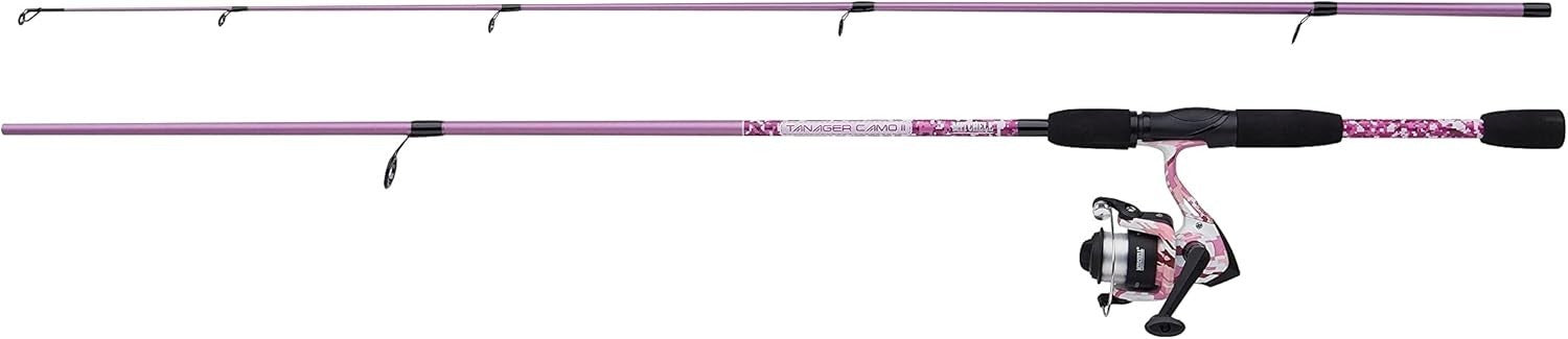 Pink Camo Spinning Rod & Reel Combo 2.1m Telescopic 7-20g