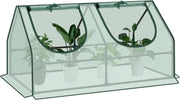 Mini Garden Greenhouse 120x60x60cm with Roll-Up Windows & Reinforced PE Cover