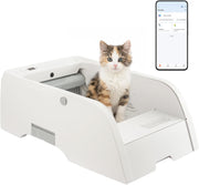 Self Cleaning Cat Litter Box WiFi App Control Open Top Auto Tray