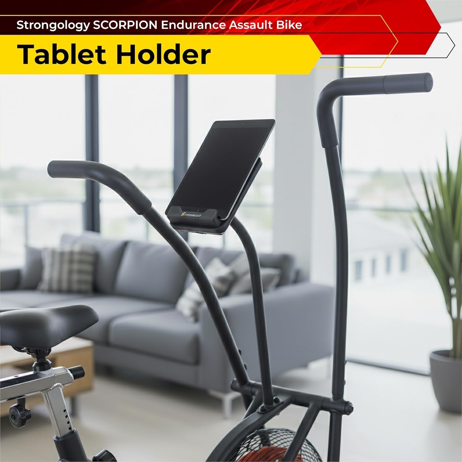 Compact Assault Air Bike with Fan Resistance Full-Body Workout & LCD Display