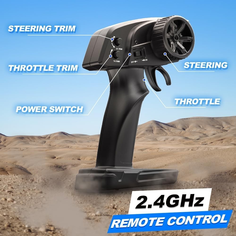 RC Car 1:16 Scale 40KM/H Fast 4WD Off-Road Monster Truck, 2.4GHz