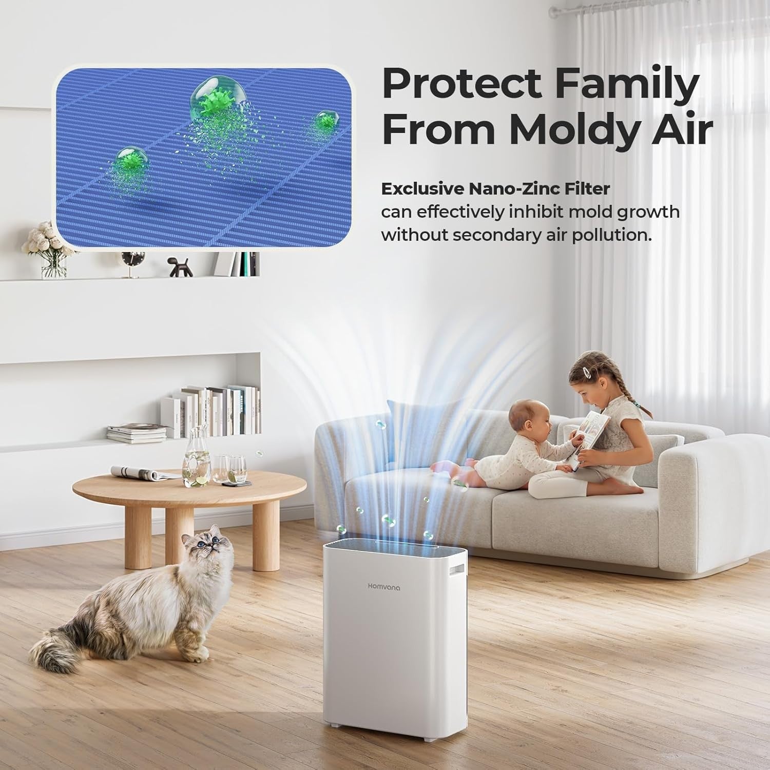 HEPA Air Purifier Large Room Auto Mode Quiet Sleep Allergy Pet