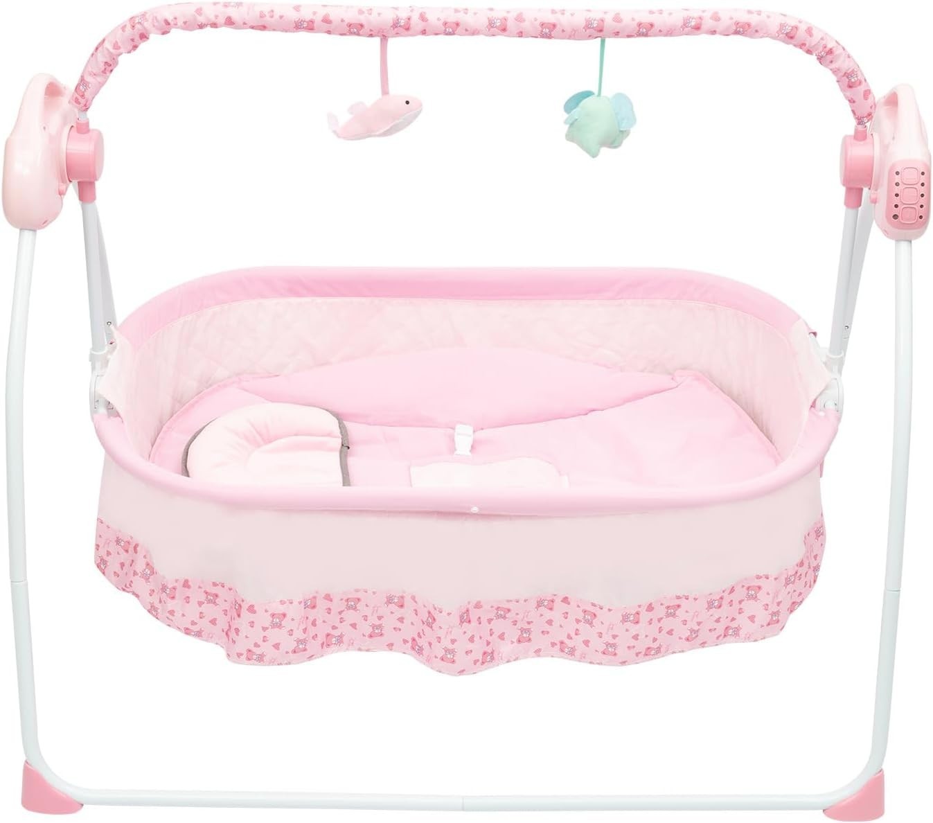 Electric Baby Crib Cradle Auto Rocking Bassinet with Music & Remote