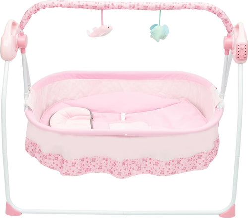 Electric Baby Crib Cradle Auto Rocking Bassinet with Music & Remote