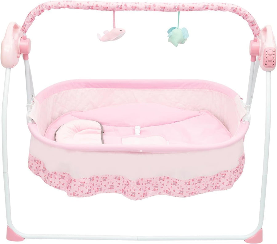 Electric Baby Crib Cradle Auto Rocking Bassinet with Music & Remote