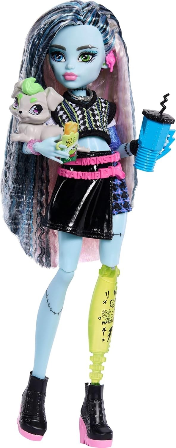 Fashion Doll Cropped Sweater Pleather Skirt Pet Dog Accessories