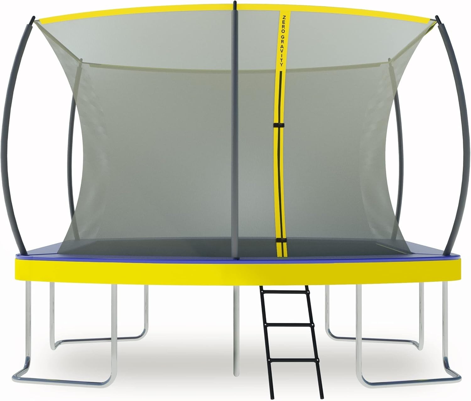 Rectangular Garden Trampoline 3.66x2.44m Safety Enclosure Ladder 130KG