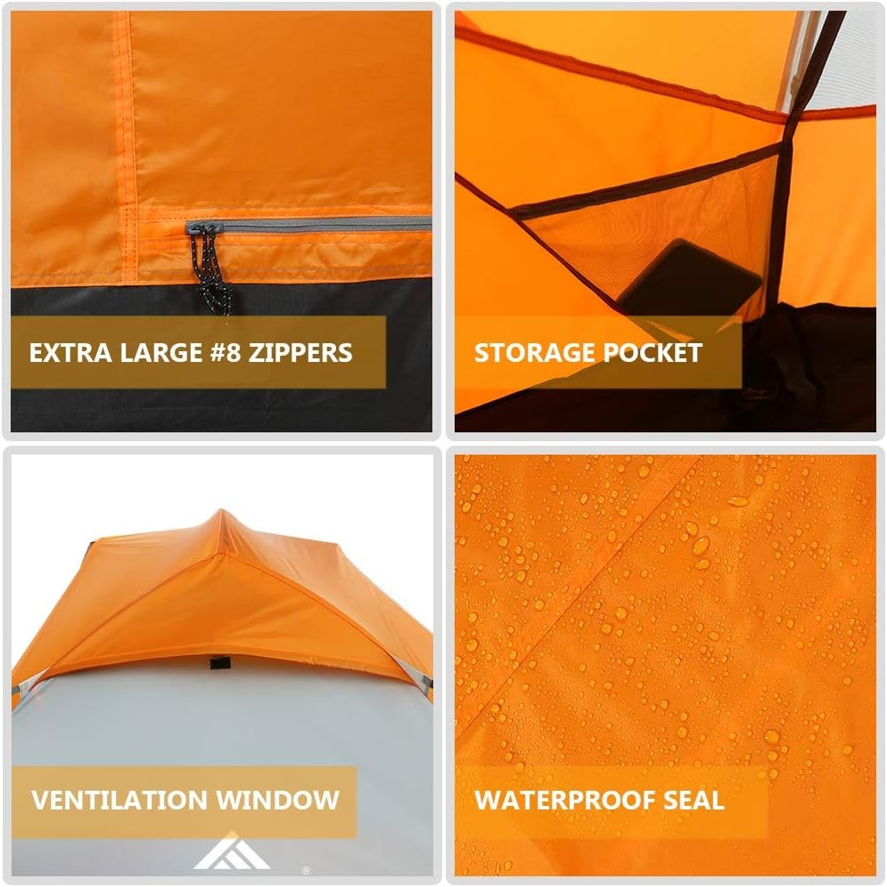 2-3 Man Camping Tent PU3000mm Waterproof Lightweight