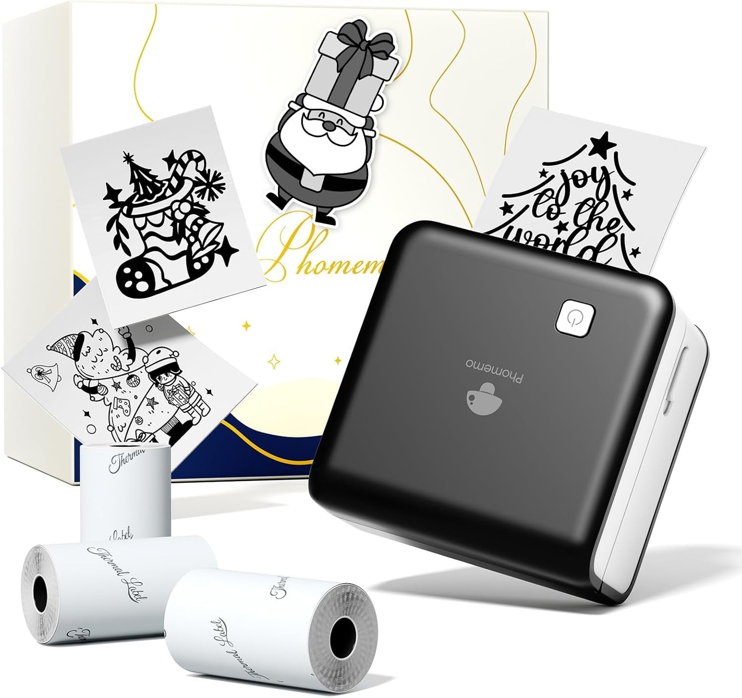 Mini 300DPI Thermal Printer Bluetooth Sticker Label
