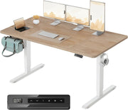 Electric Standing Desk 160x80cm Oak Top Adjustable Sit Stand Office Table
