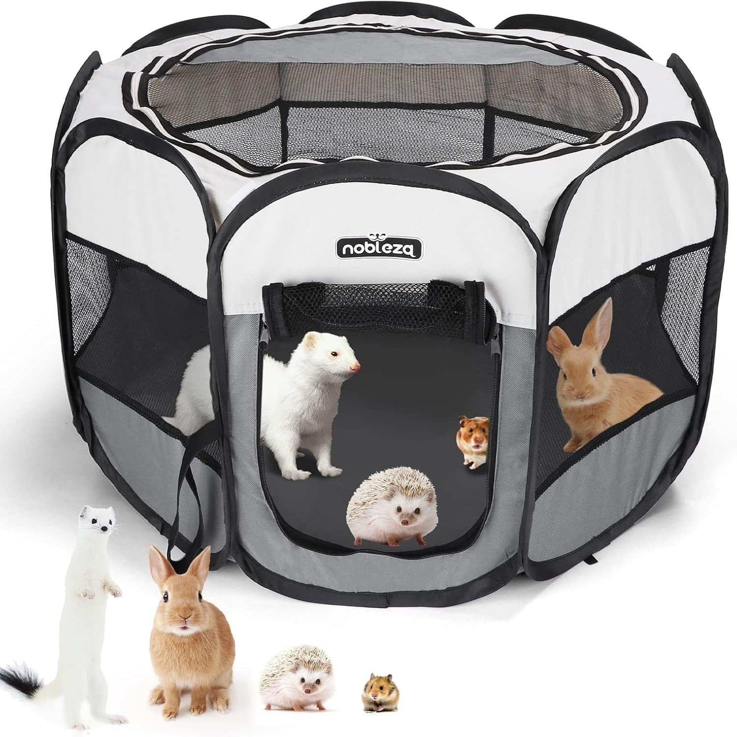Portable Foldable Pet Playpen Indoor Outdoor Dog Cat Puppy Fence 62x62x45cm