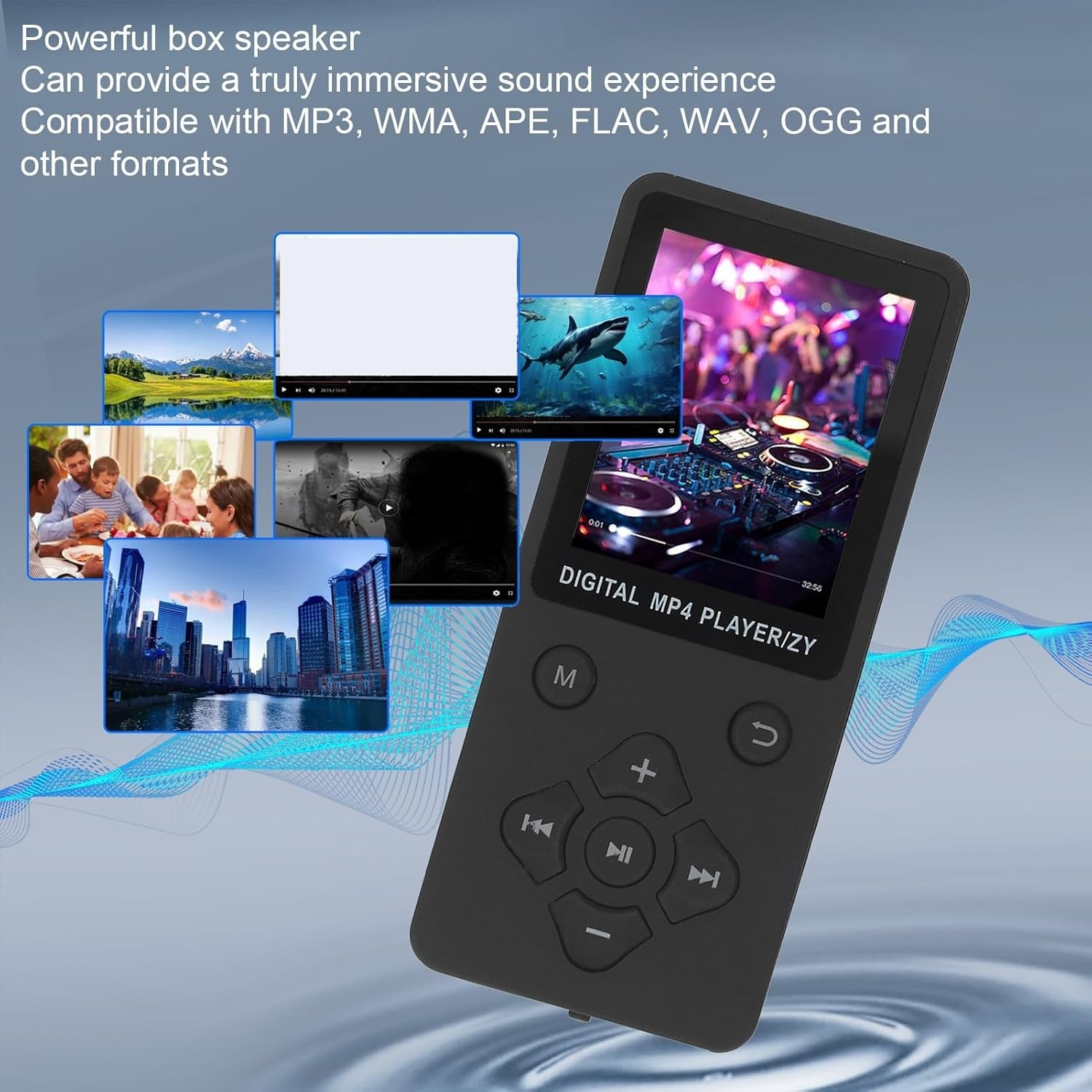 Bluetooth 5.0 MP3 MP4 Player 1.8" HiFi 128GB Sport