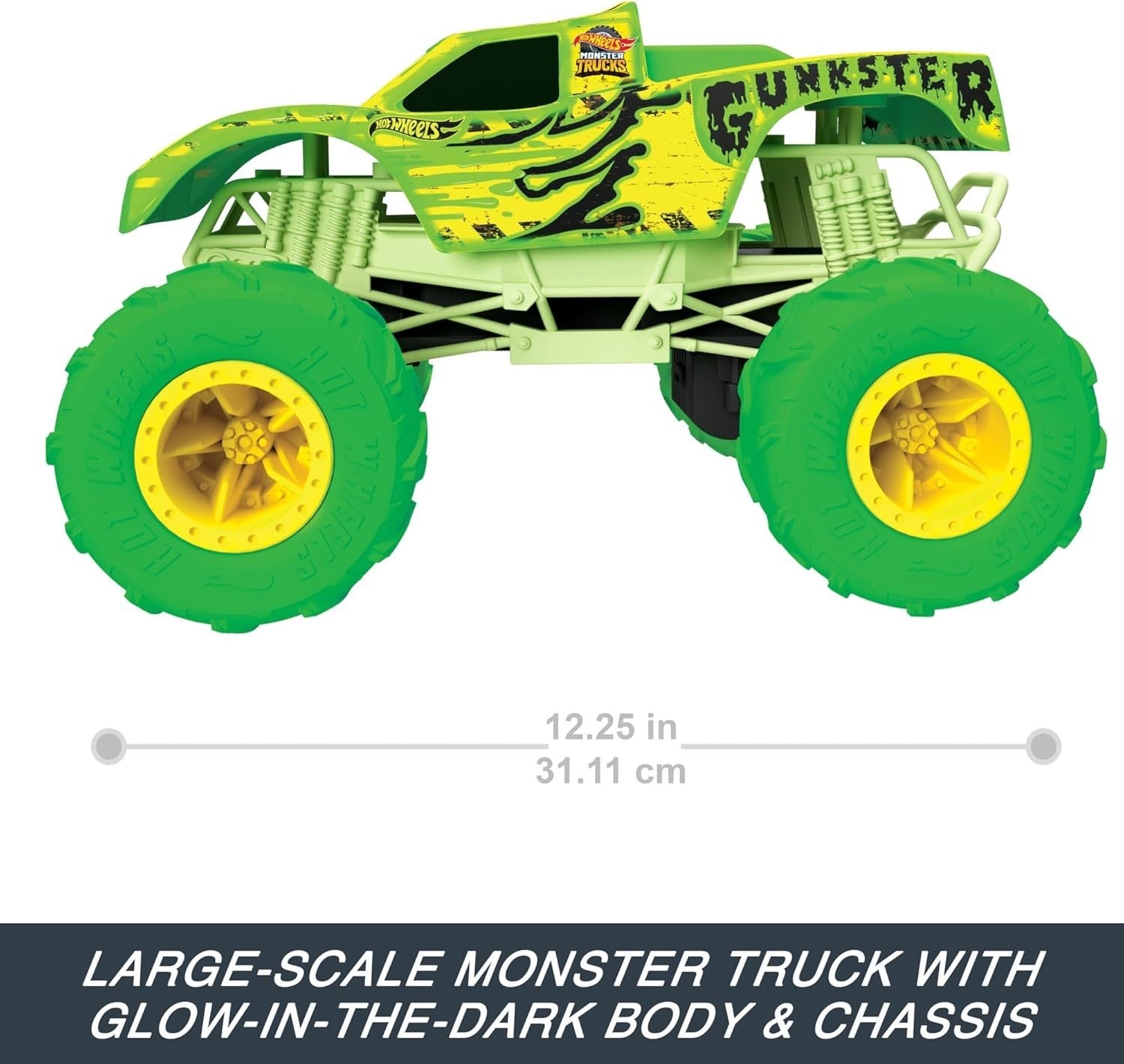 Glow in the Dark Monster RC Truck 1:15 Scale – Off Road 4WD Stunt Car