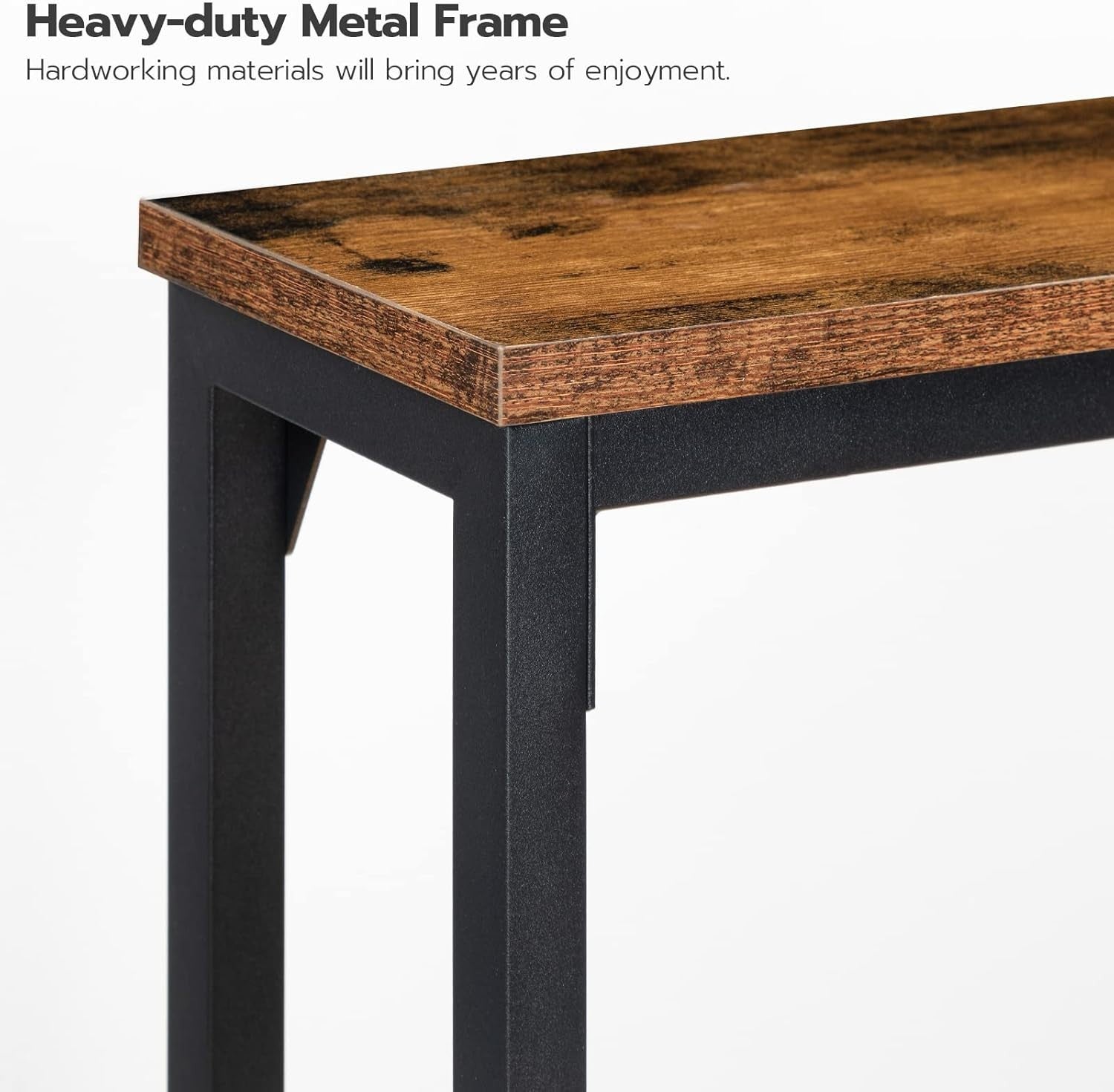 Slim Console Table with Charging Ports, Entryway Sofa Table, 120cm Narrow
