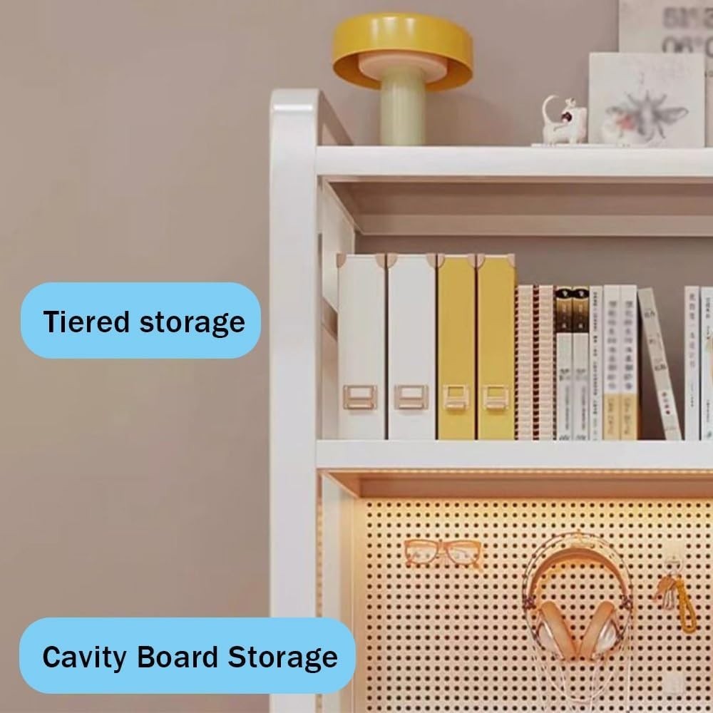 2 Tier Desk Hutch Shelf Organizer Rack 29.5" Metal Desktop Storage Stand