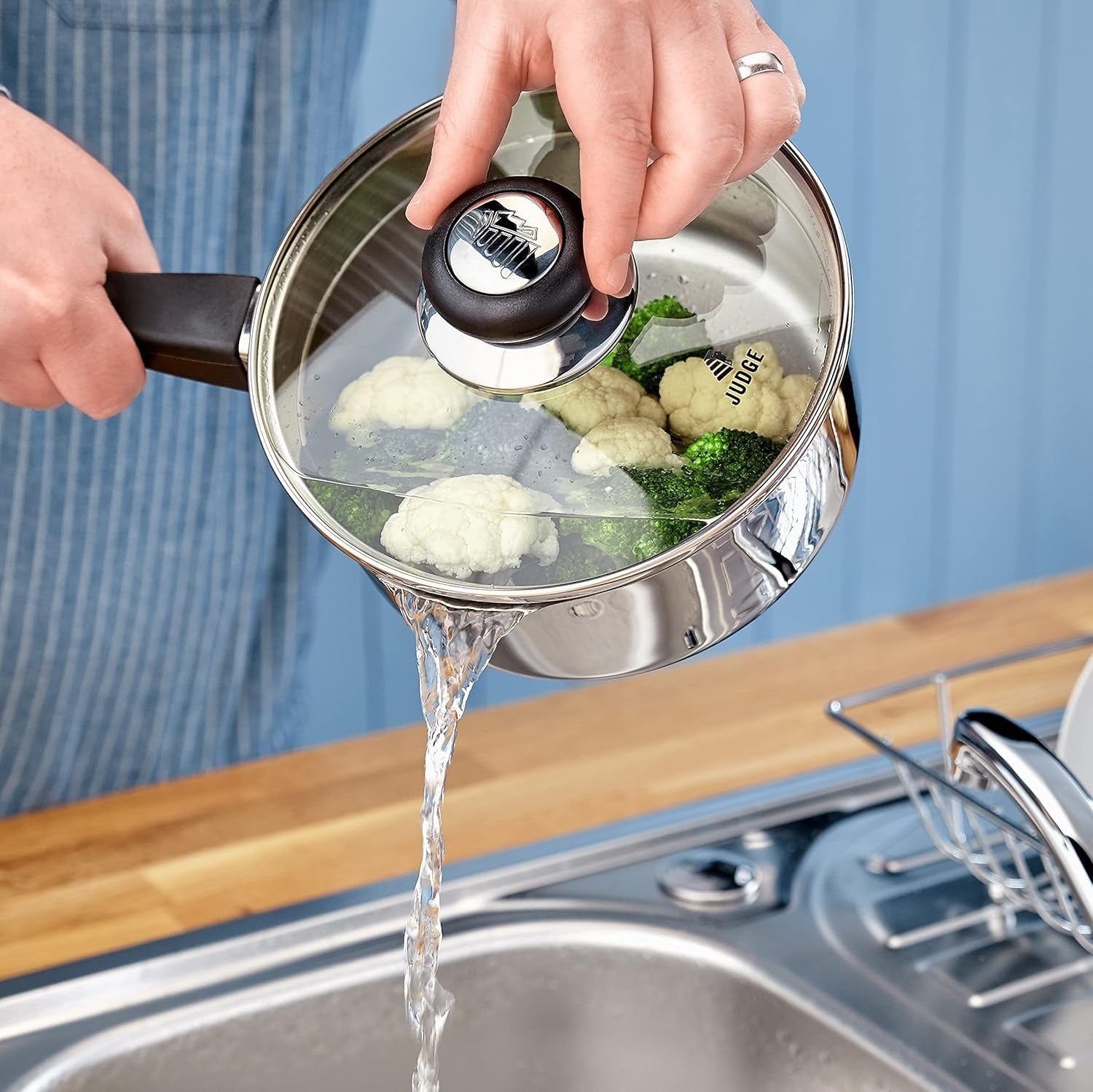 5Pcs Stainless Steel Cookware Set Saucepan, Non Stick Frying Pan with Lids