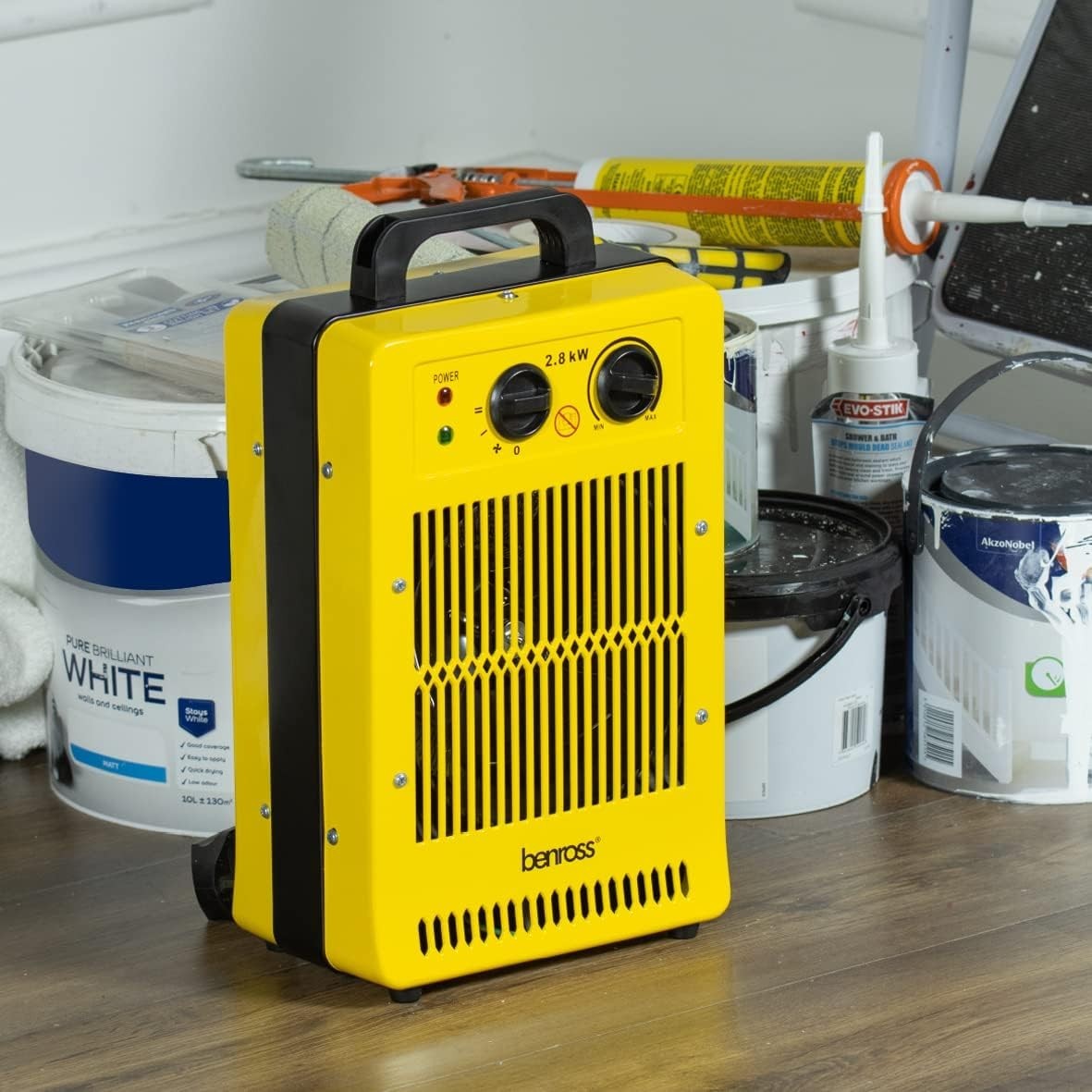 Industrial Fan Heater 2800W Portable Thermostat Low Noise Dual Overheat Safe