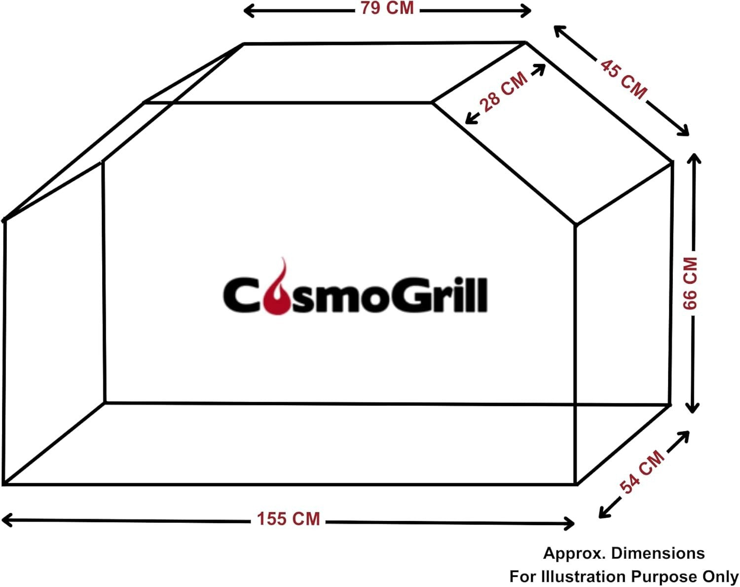 7 Burner Gas BBQ Grill with Side Burner, Warming Rack, Weatherproof Cover