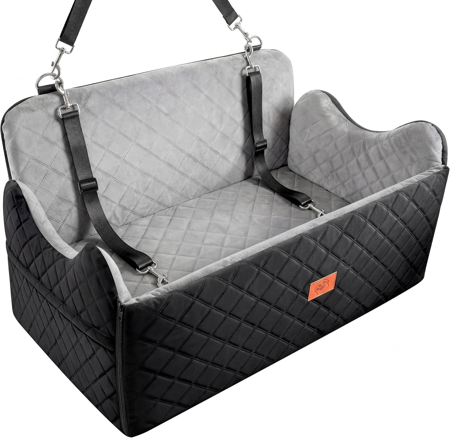 Medium Large Dog Booster Car Seat Plush Travel Bed Washable 55lb