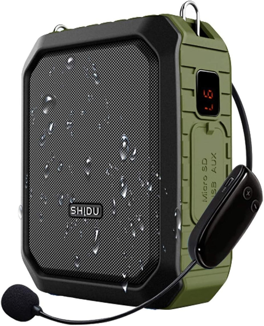 Wireless Voice Amplifier 18W Bluetooth Portable PA UHF Mic Waterproof