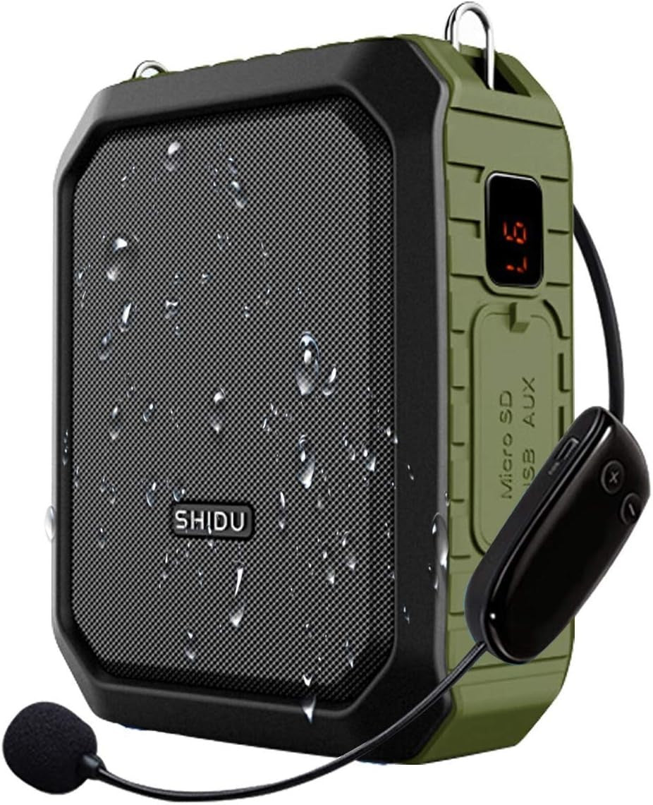 Wireless Voice Amplifier 18W Bluetooth Portable PA UHF Mic Waterproof