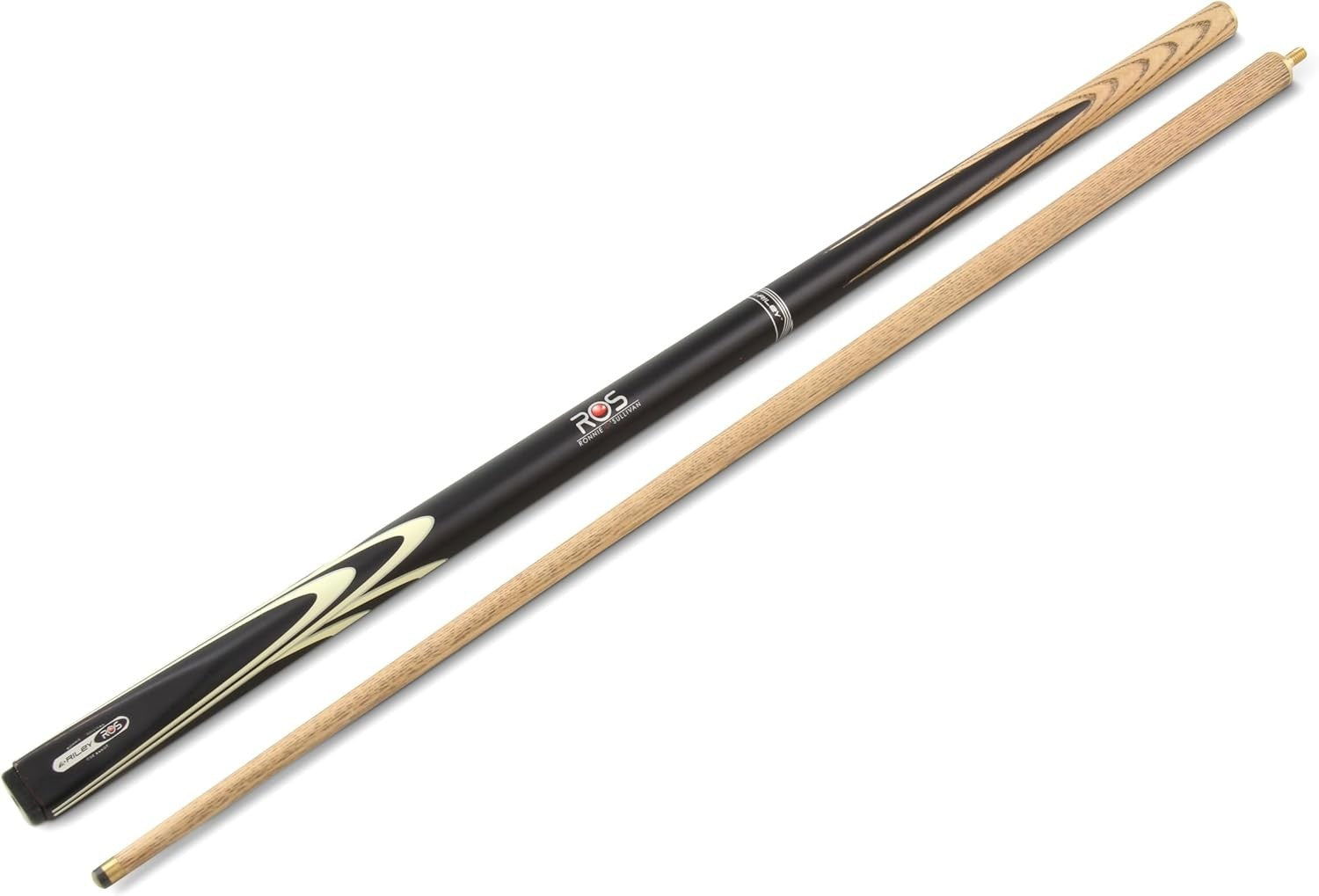 57in Snooker Pool Cue 9.5mm Tip Centre Joint 2pc Balanced Weight Hologram