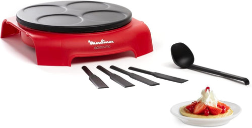 Non-Stick Crepe Pancake Maker Party Set | Fast Heat 720W | 6 Spatulas + Ladle