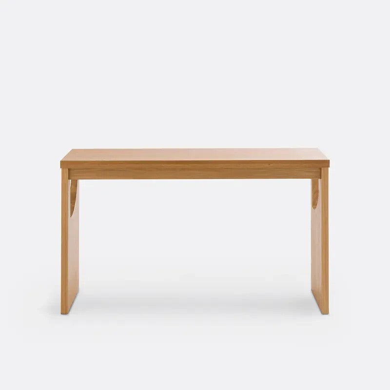 Folding Oak Console Table 130cm Veneer MDF Dining Desk Space Saver